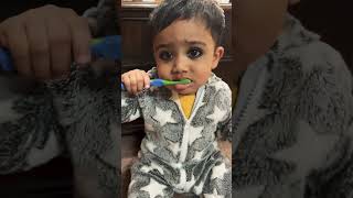 😁 Baby Brushing Teeth #shorts #cute #funny