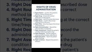10 Rights Of Drug Administration #bscnursing #nursingnotes #medicos #medical #nursingnotes