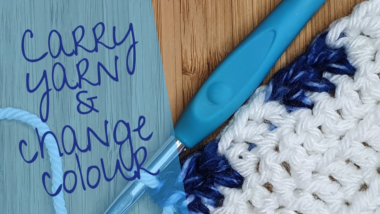 Changing colour and carry yarn (hdc)