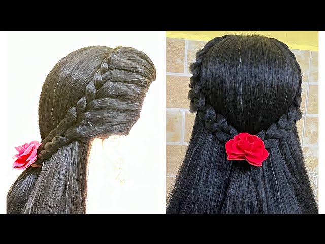 2 amazing hairstyle for party | front hairstyle | hair style girl | cute  hairstyle | braid hairstyle - YouTube