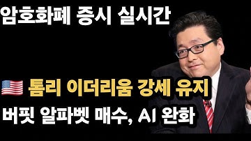 [실시간] 비트코인 95K / 톰리 "이더리움 강세 유지" 워런버핏 알파벳 매수 AI 버블 우려감 해소 l 비트코인, 미국증시 실시간