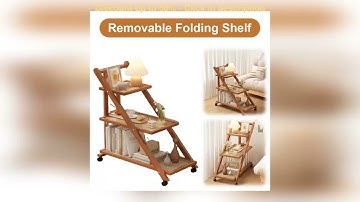 #Adjustable End Table with Wheels with 3-Tier Storage Shelves Mobile Side Table Bedside Table wit