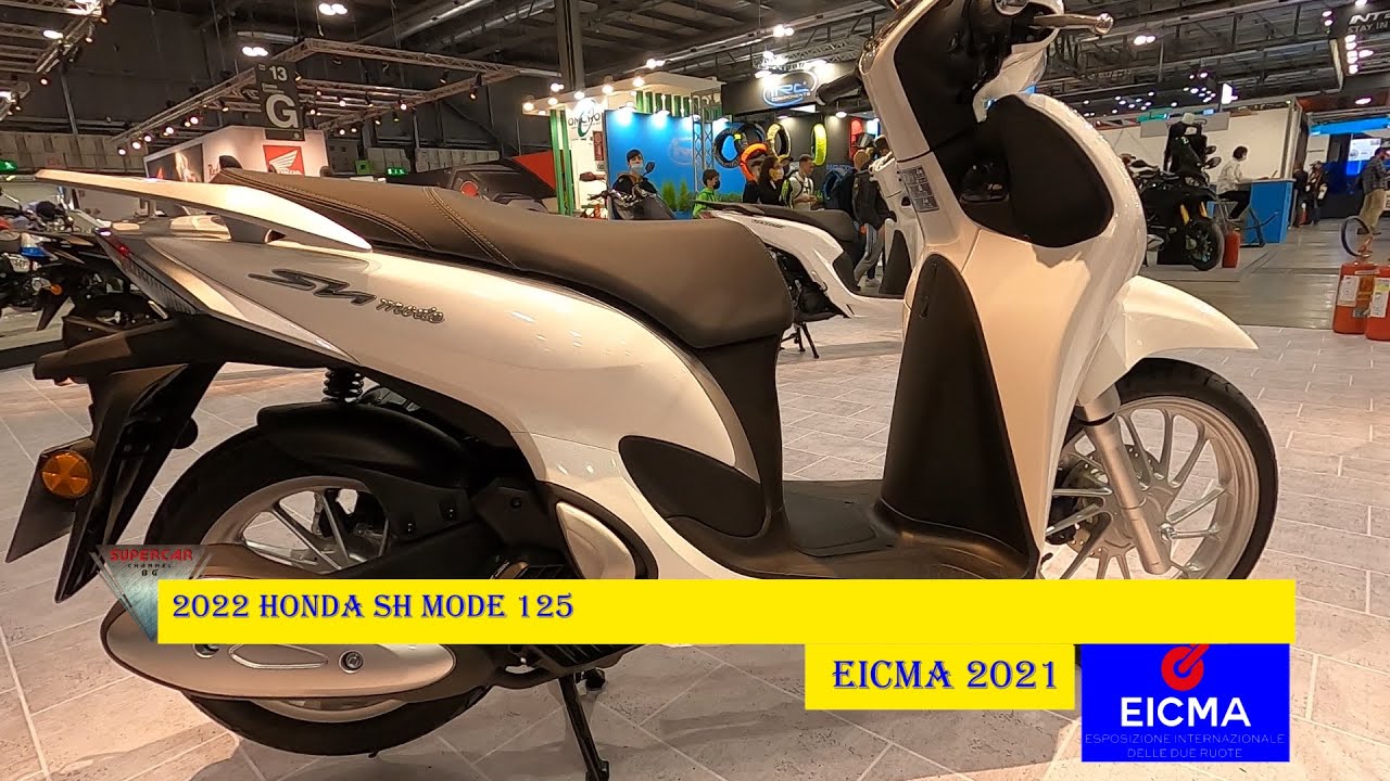 22 Honda Sh Mode 125 Walkaround Eicma 21 Milan Youtube