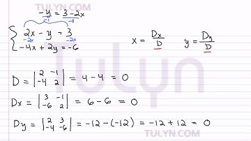 cramers rule in two variables dependent system