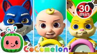 The Balloon Boat Race | Cocomelon | 🔤 Moonbug Subtitles 🔤 | Learning Videos