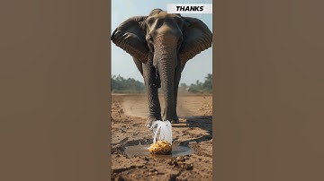 The elephant saved the mango tree from drying up by watering it 😭 #ai #tree #save #water