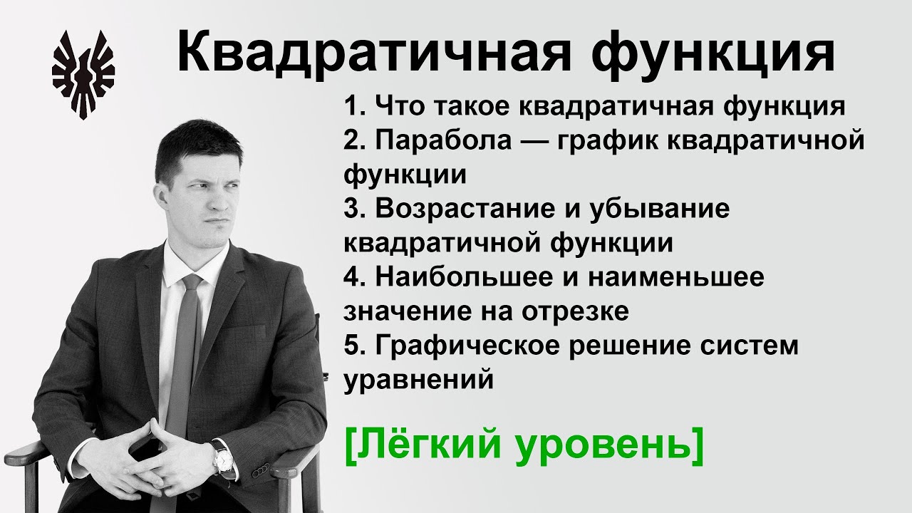 Квадратичная функция и её график