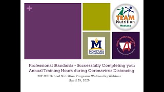 Professional Standards: Successfully Completing Your Annual Training Hours during Social Distancing