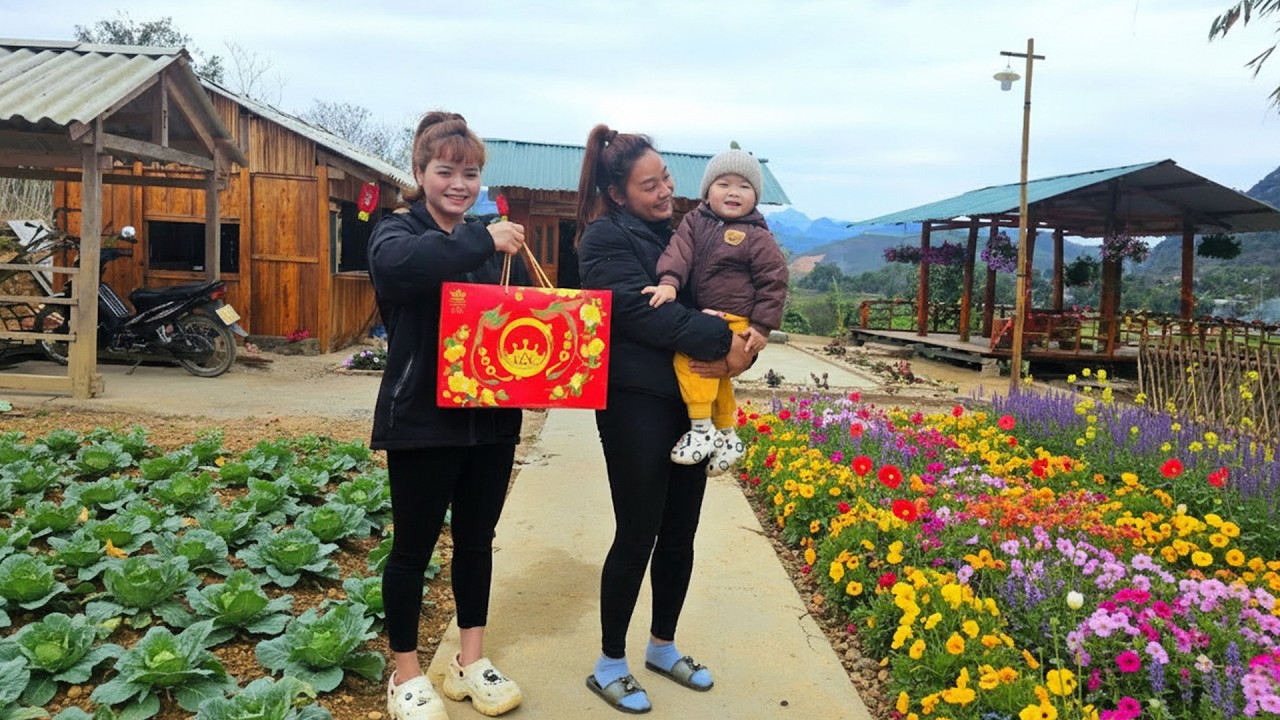 Hanh and Bap unexpectedly visited in the early spring of the new year   Spring corn planting mp4