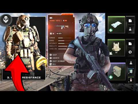 DMZ operators next to an M4 weapon card and backpack gear slots in Modern Warfare 4