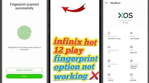 infinix hot 12 play fingerprint option not show| xos fingerprint option not working|