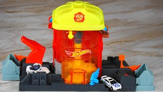 Hot Wheels Super City Fire House Rescue Play Set 