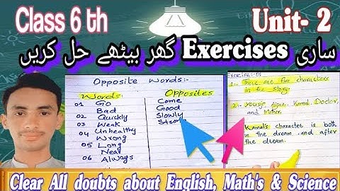 English Class 6 – Unit 2: Understanding Physical Well-Being | STBB | Solved Exercises