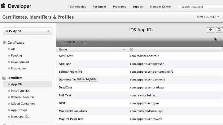 iOS provisioning profile for Phonegap Build