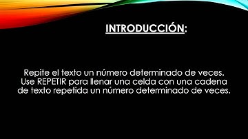 Excel 2016 Básico: Función Repetir