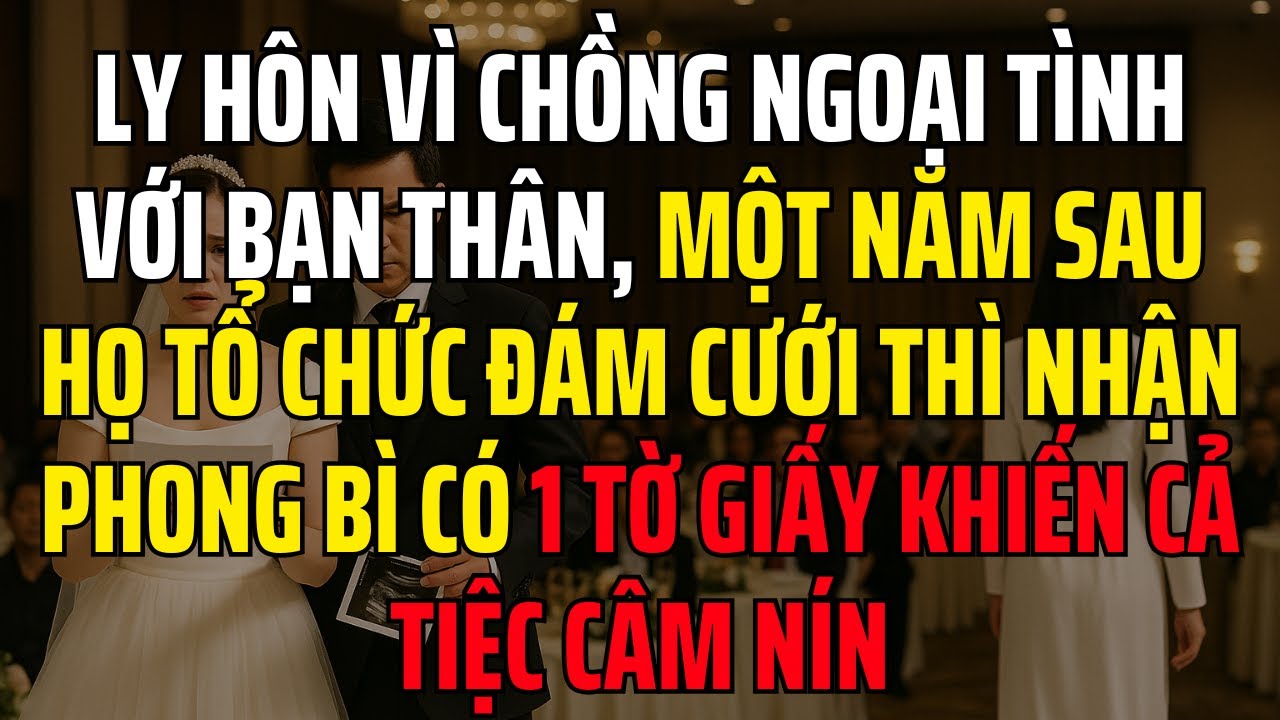 Ly Hôn Vì Chồng Ngoại Tình Với Bạn Thân, 1 Năm Sau Họ Tổ Chức Đám Cưới Thì Nhận Phong Bì Có...