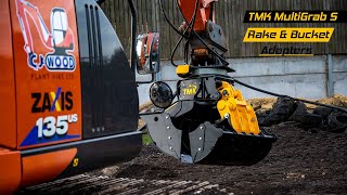 TMK MultiGrab S With Bucket & Rake Adapters In Action! by NCD EQUIPMENT 2,070 views 1 year ago 7 minutes, 47 seconds