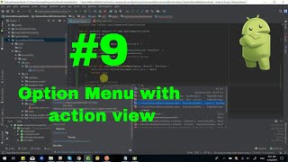 #9 How to create an options menu with action view - Kotlin Android for beginners