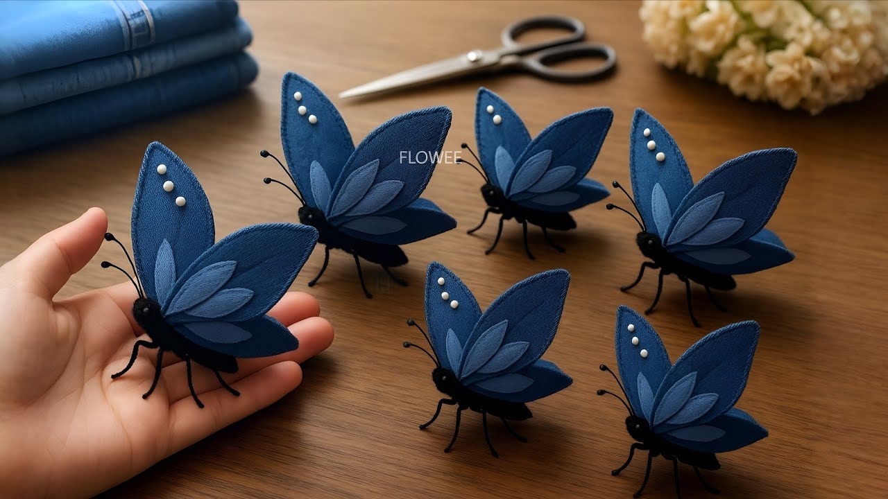 You Won’t Believe This Butterfly Is Made from Old Jeans! 😱🦋 Stunning DIY!