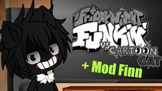 Friday Night Funkin React Cartoon cat and Finn mod🐱💙 screenshot 5