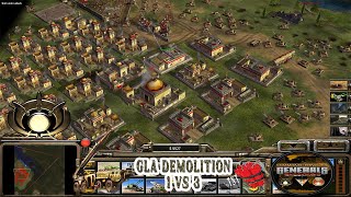 Gla Demolition 1 vs 3 Hard General  Command & Conquer Generals Zero Hour Shockwave (Victory Valley)