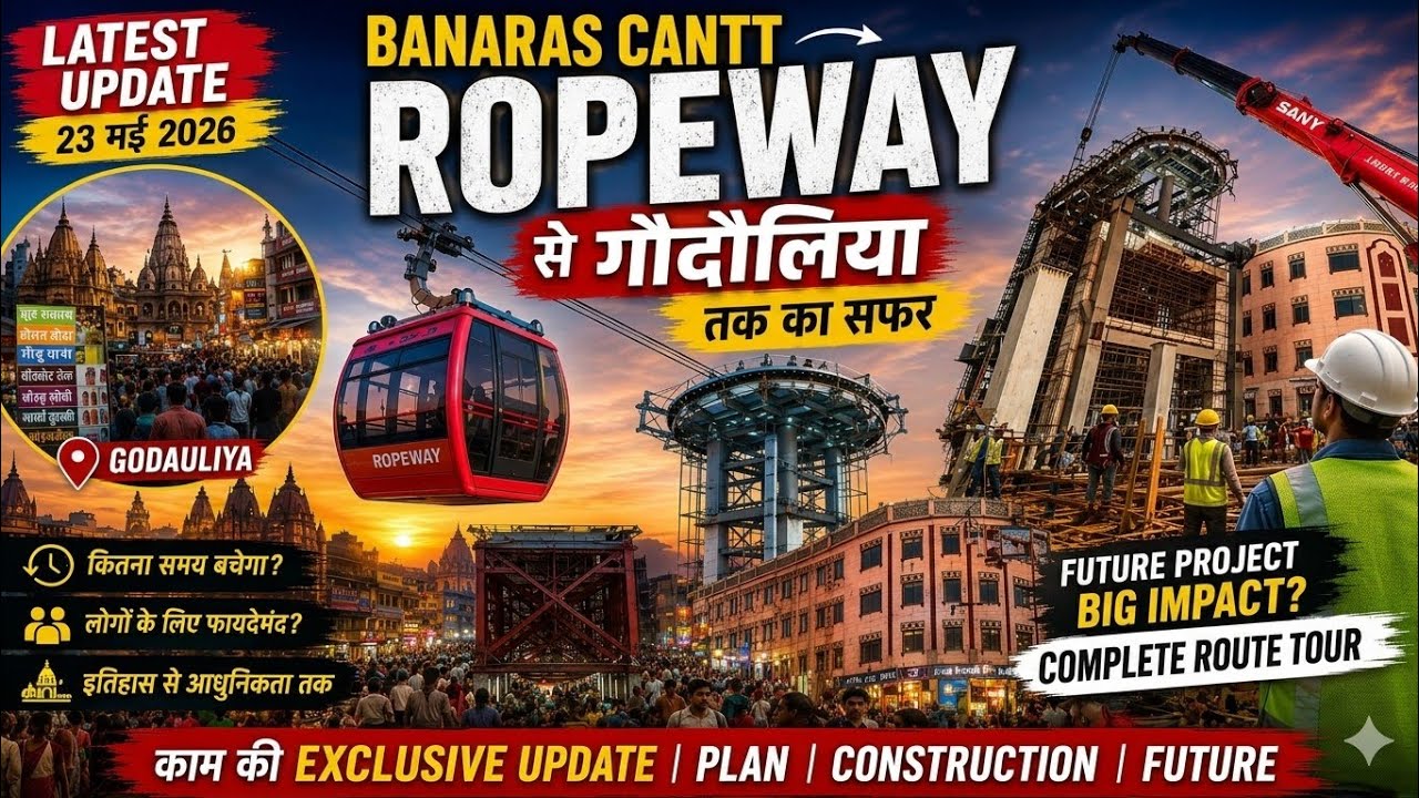 Traffic खत्म करेगा ये Ropeway? 😳 पूरा 𝘽𝙖𝙣𝙖𝙧𝙖𝙨 𝙍𝙤𝙥𝙚𝙬𝙖𝙮 𝙂𝙧𝙤𝙪𝙣𝙙 𝙍𝙚𝙖𝙡𝙞𝙩𝙮 ...