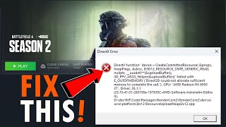 How To Fix Battlefield 6 Season 2 DirectX Error On PC