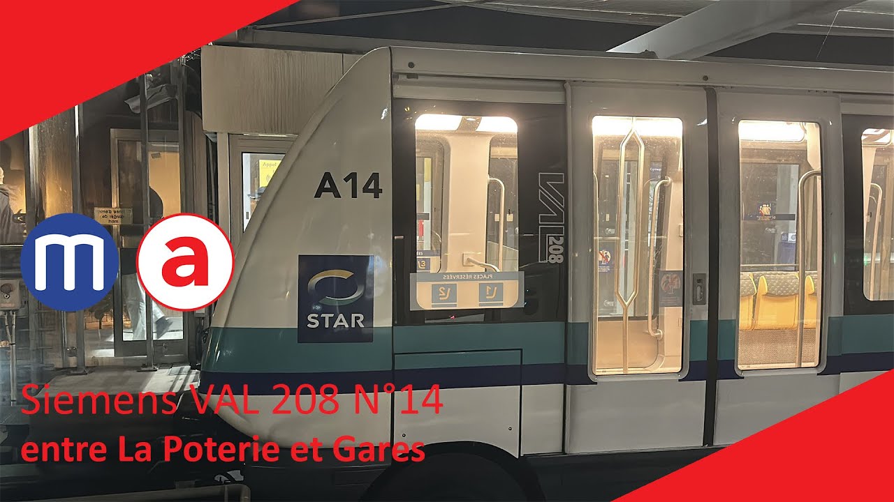 STAR - Siemens VAL 208 N°14 entre La Poterie et Gares