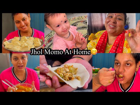 Aj Bnaye Pressure Cooker Mai Jhol Momo😋Jitna Expect Kiya Tha Usse Jyda.....ll Saasbahuvlog ll