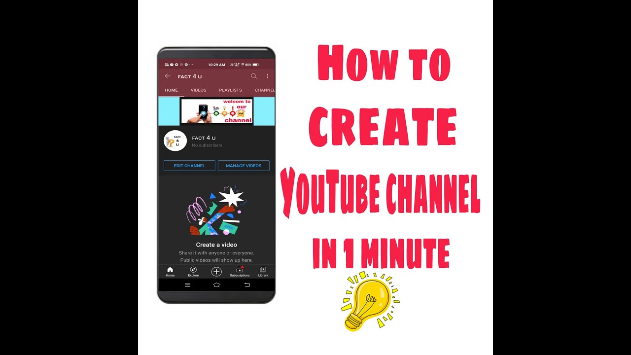 how to create a youtube channel. https: Images High... How to create your YouTube channel in 1 minute| Easy steps |Full ...