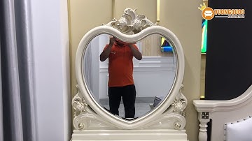 Hoàn thiện bộ bàn ghế trang điểm tân cổ điển hình trái tim tại nhà anh Đạt – Quận 12