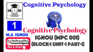 #IGNOUMPC001||#M.APsychology|#CognitivePsychology|#CognitivePsychology||#Block 1|#Unit1|#Part1