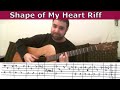 Tutorial: Shape of My Heart - w/ TAB (How to play the entire song)