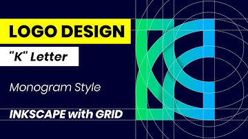 Monogram Logo Design K Letter using Grid Method | INKSCAPE TUTORIAL