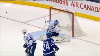 BEN BISHOP - Loses TEETH during a SAVE (vs. Leafs) Oct 25