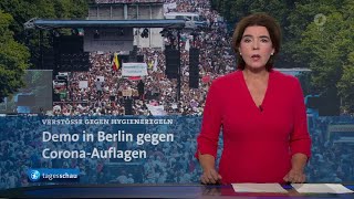 Die Corona-Demo in Berlin am 01.08.2020 in der Tagesschau