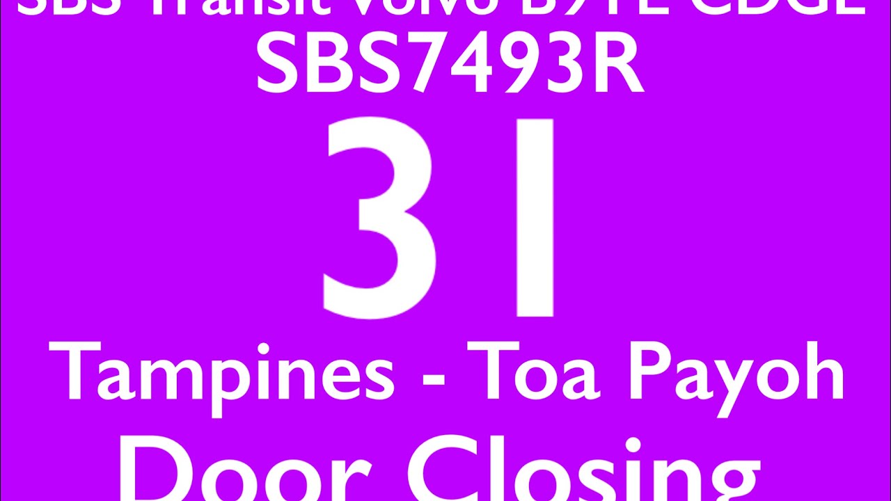 SBS Transit VOLVO B9TL CDGE SBS7493R door closing