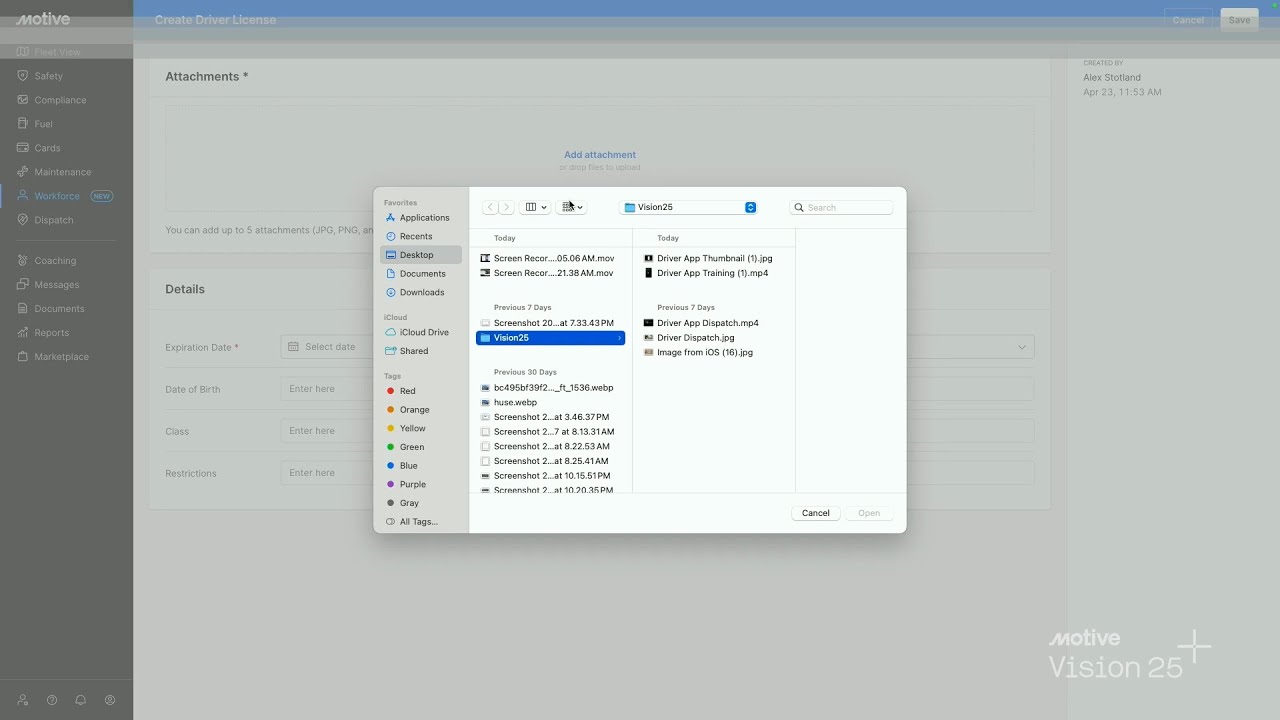 Vision 25 Session: How to Integrate Workforce Management with Motive