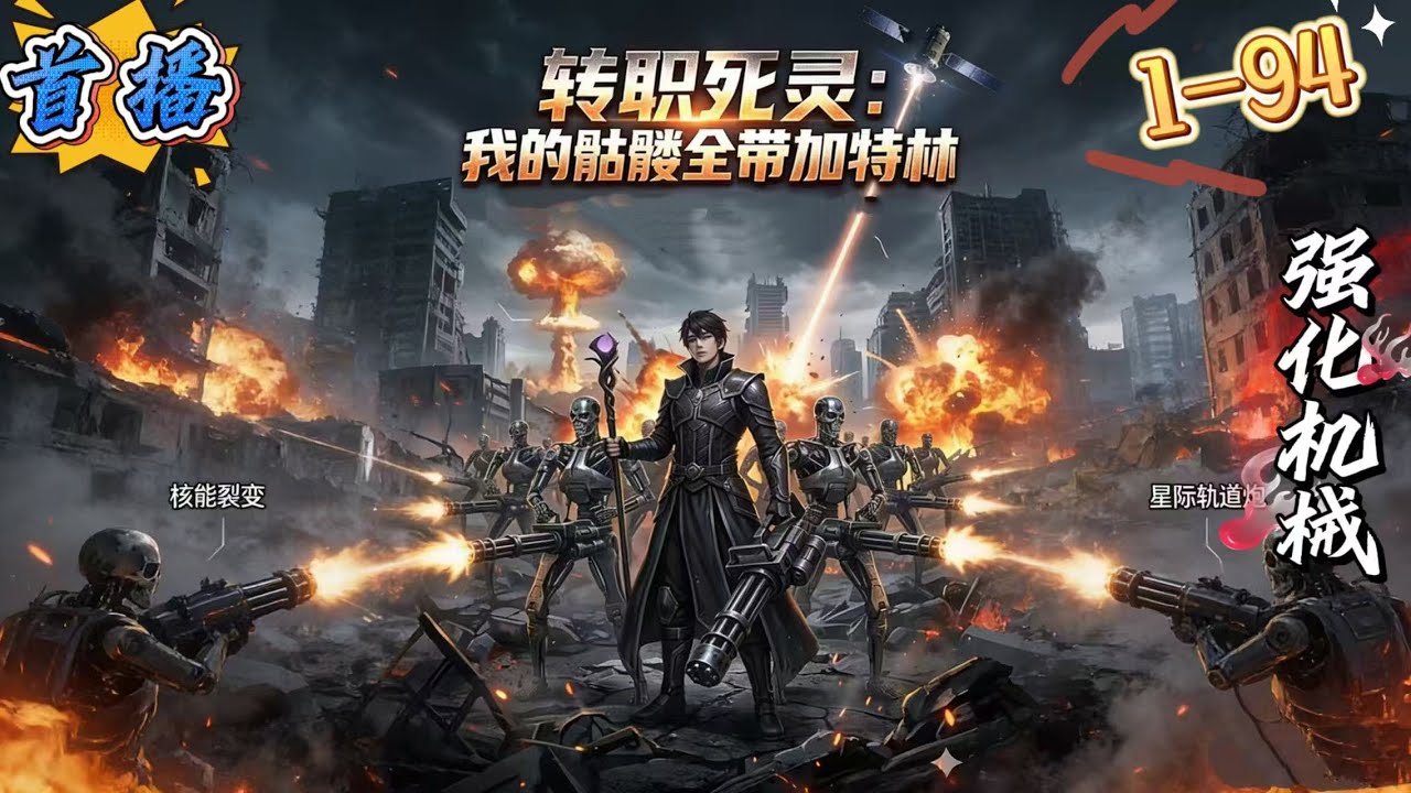 首播《转职死灵：我的骷髅全带加特林》1-94 [全民转职+亡灵天灾+机械飞升+杀伐果断+数据流]游戏降临现实，世界规则重组。转职当天，林默觉醒了公认的下水道职业死灵法师。脆皮，腿短，召唤物弱