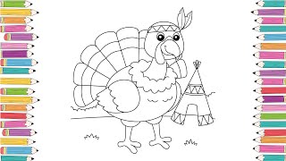 Turkey Coloring Pages for Kids | Educational & Entertaining Videos