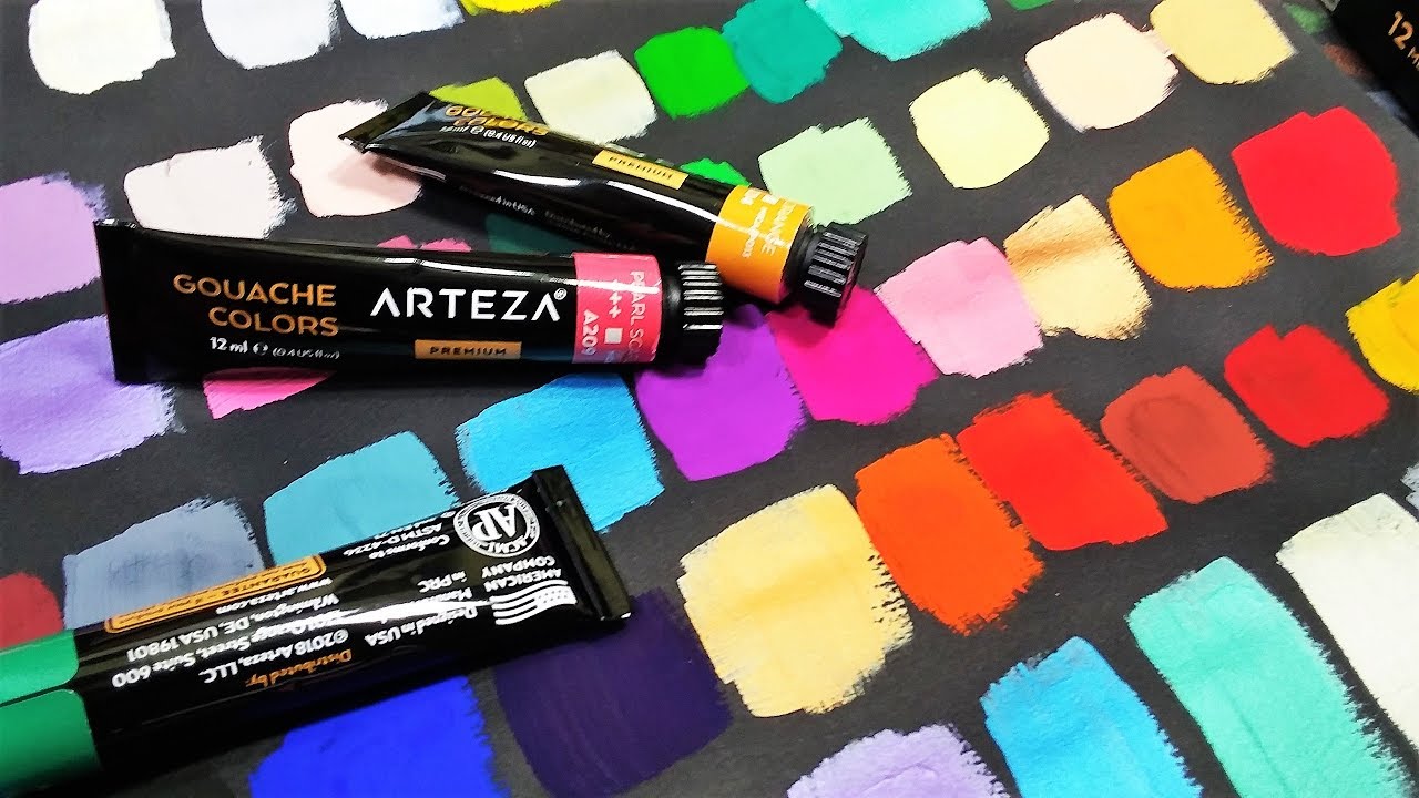 Arteza Gouache Metallic & 60 Color Set Review 