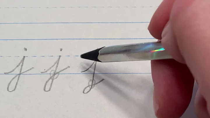 Lowercase "j" in cursive