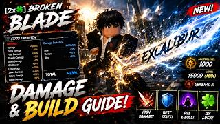 BEST DAMAGE AND  BUILD GUIDE!  MAX DAMAGE STATS INSANE  | Broken Blade Roblox