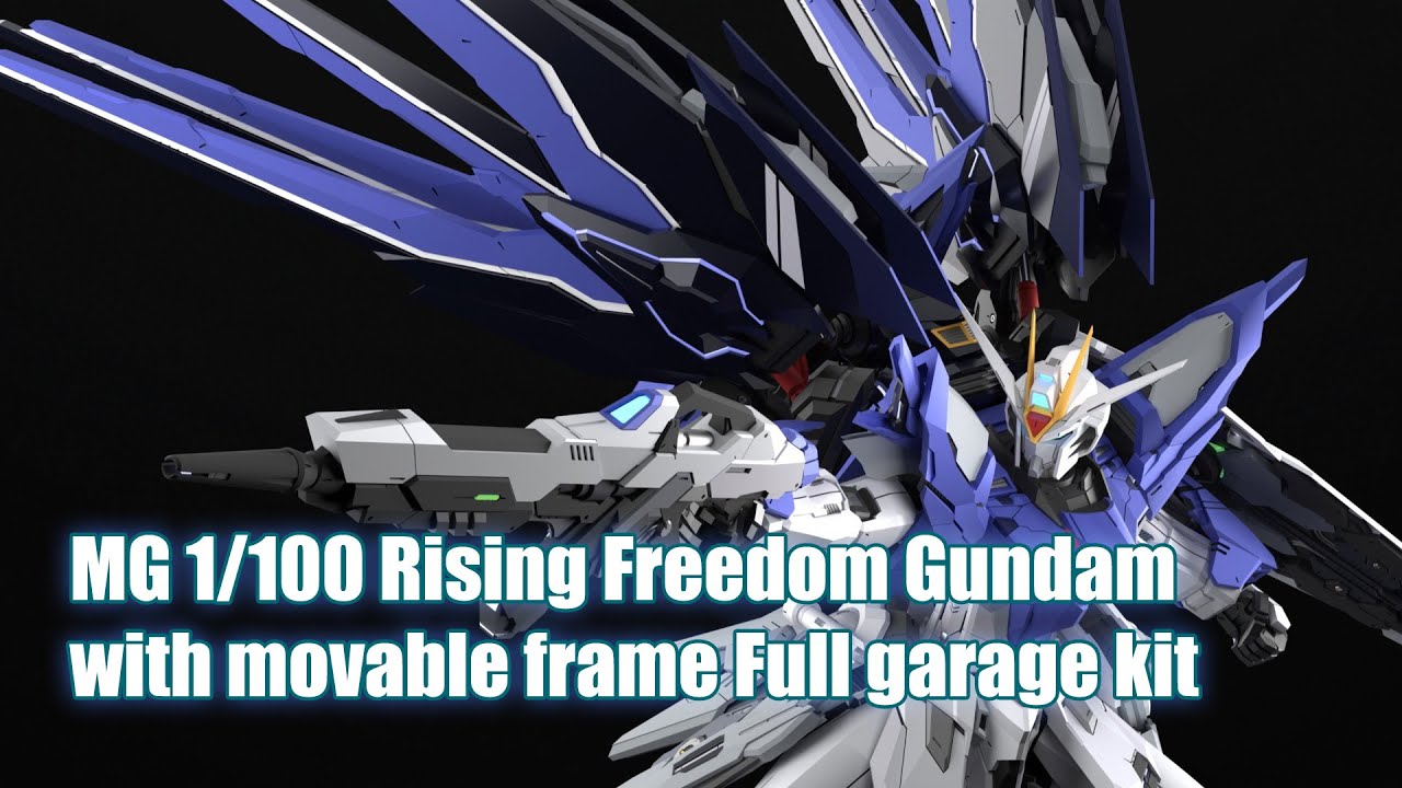 MG 1/100 Rising Freedom Gundam with movable frame Full garage kit