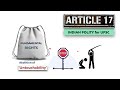 Article 17 of Indian Constitution in Hindi | Fundamental Rights | Untouchability | Right to Equality