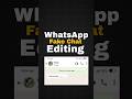 WhatsApp Fake Chat Editing | WhatsApp New Feature | #shortvideo #youtubeshorts #new #technology