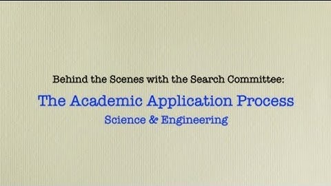 9/5/2013 Academic Application Process: Sciences & Engineering