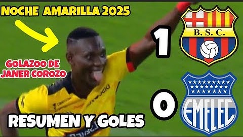 BARCELONA 1 VS EMELEC 0 - RESÚMEN Y GOLES NOCHE AMARILLA 2025 - GRAN TRIUNFO DEL IDOLO #like