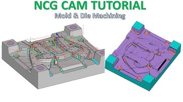 NCG CAM Tutorial #16 | Mill 3D Mold & Die Machining Rough & Rest Rough