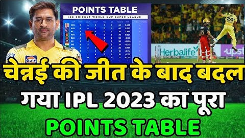 IPL 2023 Today Points Table | CSK vs RCB After Match Points Table | Ipl 2023 Points Table
